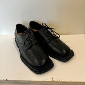 Square Head Leather Shoes